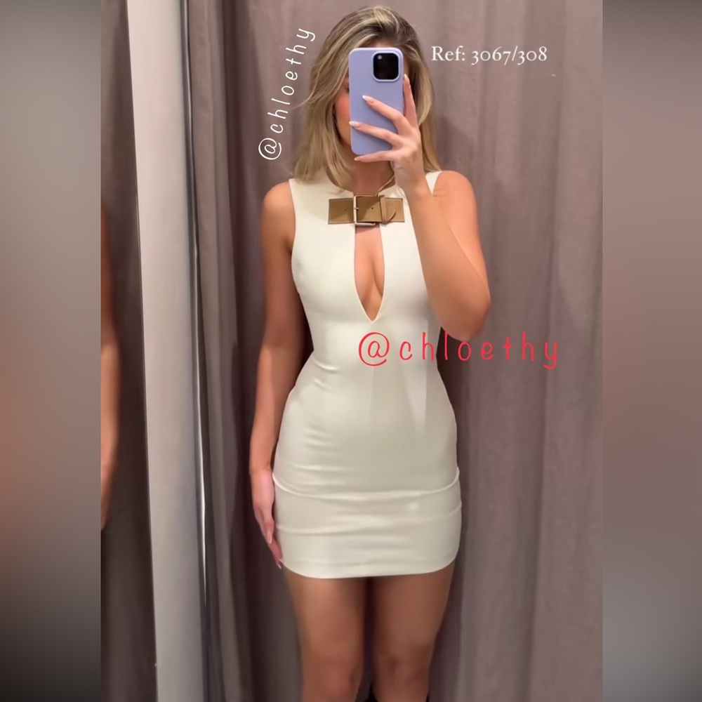 Zara BELTED TAILORED DRESS - Picture 14 of 16